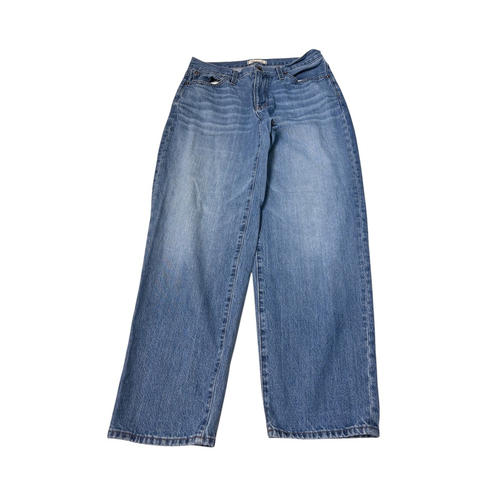Madewell The Slouchy Boyjean Blue Denim Straight Leg‎ Jeans Womens Size 28X30